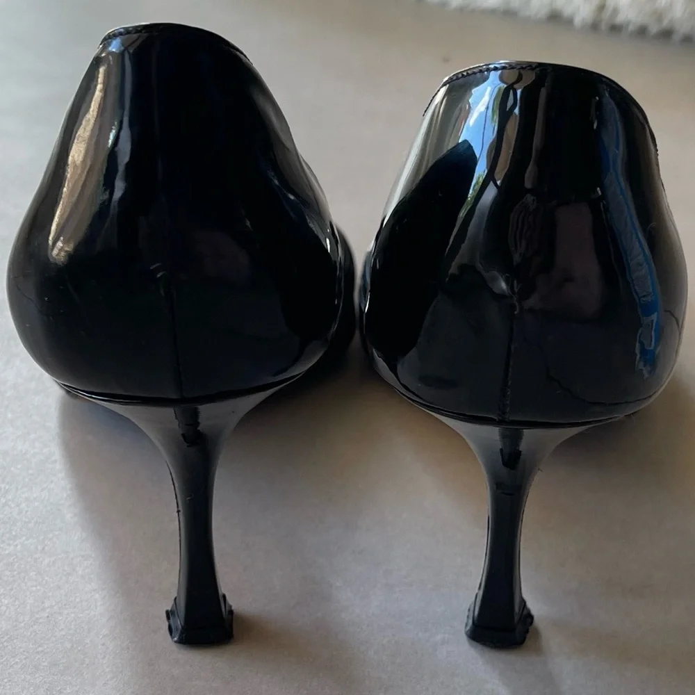 Brian Atwood Patent Peeptoe made jn Italy 39.5  8.5 - Picture 12 of 12